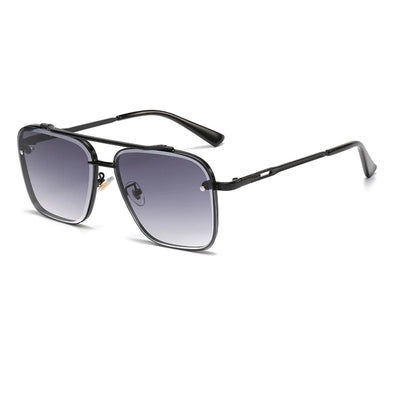 New Gradient Sunglasses for Men Fashion Metal Big Frame Sun Glasses Brand Design Luxury Lunette De Soleil Homme