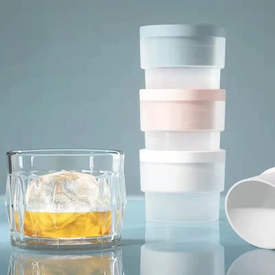 Silicone Round Ice Hockey Mold Maker Large Spherical Ice Cube Ice Tray Grinder Suitable For Bar Home Kitchen Supplies