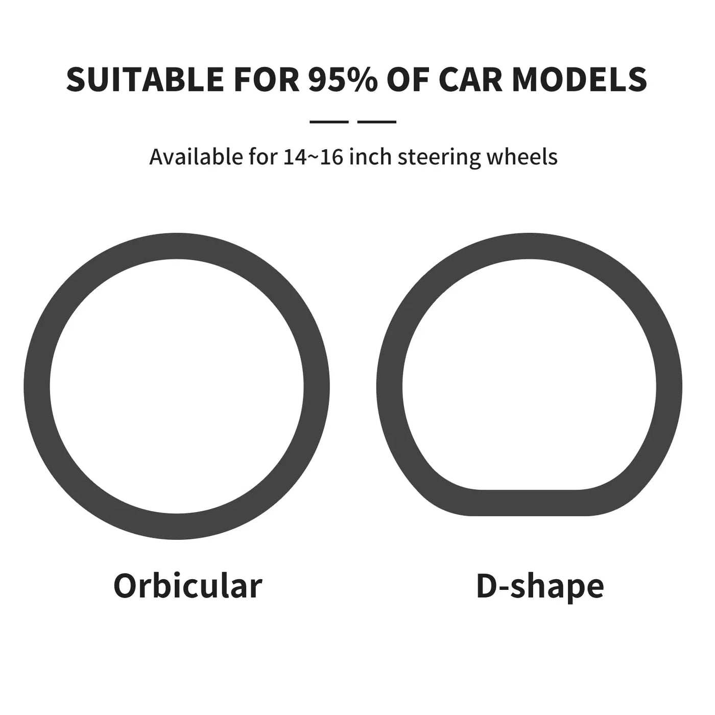 Anti-Slip Silicone Steering Wheel Cover - Universal Fit, Soft & Odorless Fits 14''/15'' Wheels, Durable & All-Season