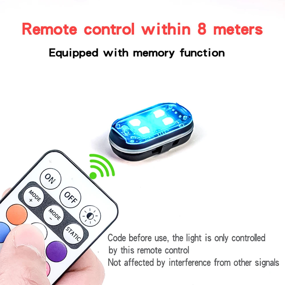 Car Interior Decorative Light, Changing Car LED Light with Remote Control, Decorative Light for Car, Truck, SUV, Car Accessories