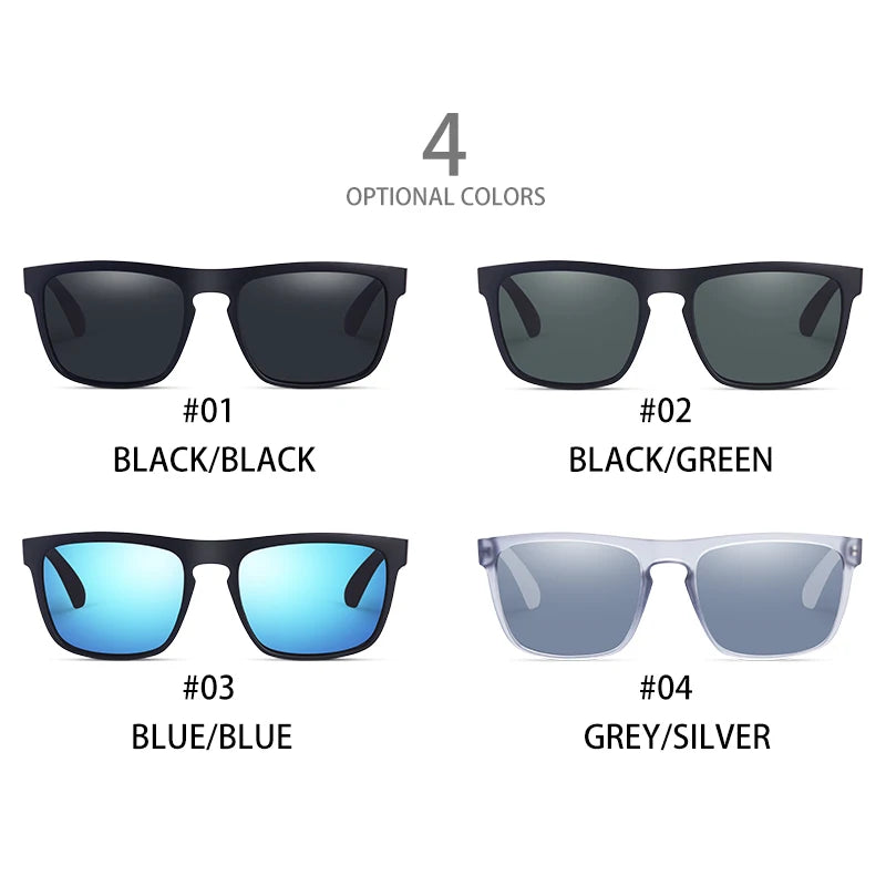 Fashion Square Vintage Polarized Sunglasses Men Women Retro 