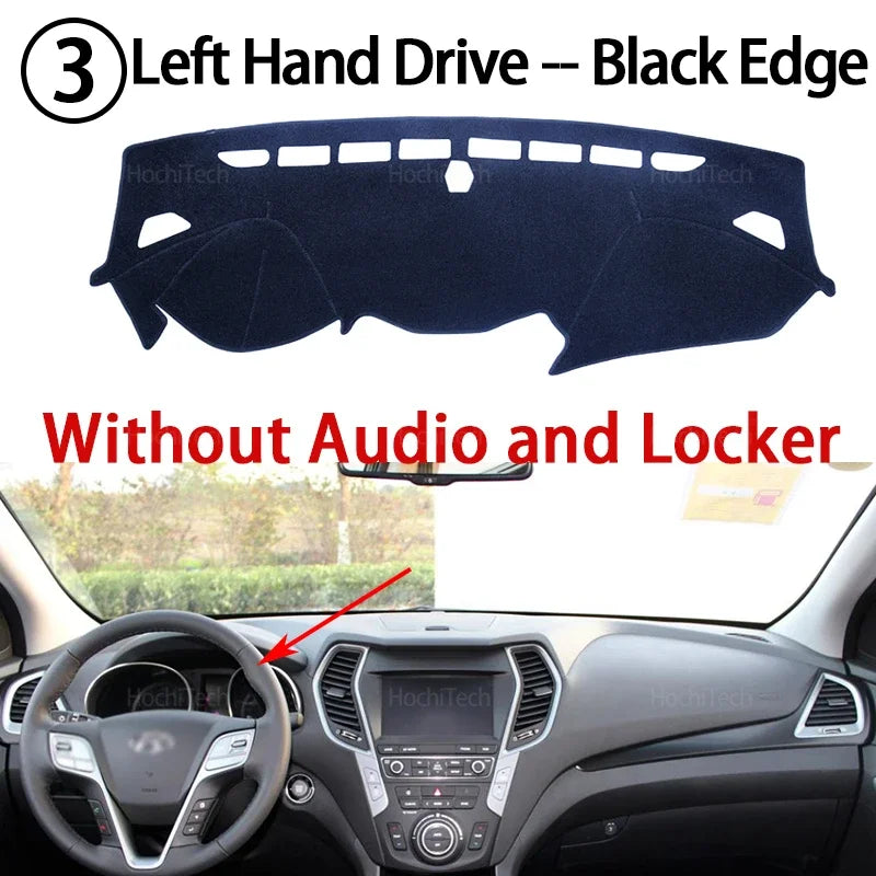 Dashboard Cover Protective Pad For Hyundai Santa Fe 2013-2018 DM IX45 Car Accessories Dash Board Sunshade Anto-UV Carpet