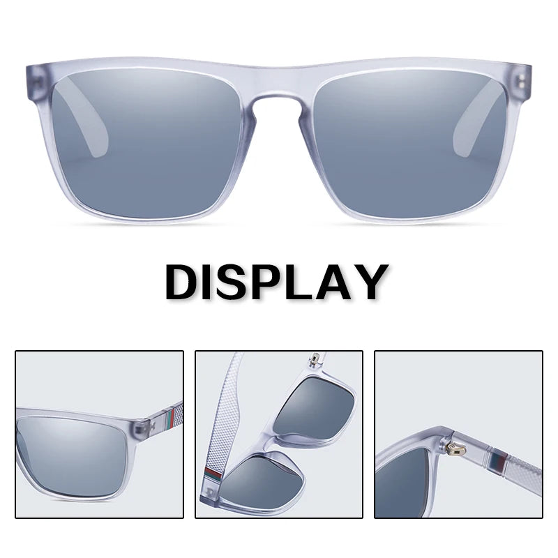 Fashion Square Vintage Polarized Sunglasses Men Women Retro 