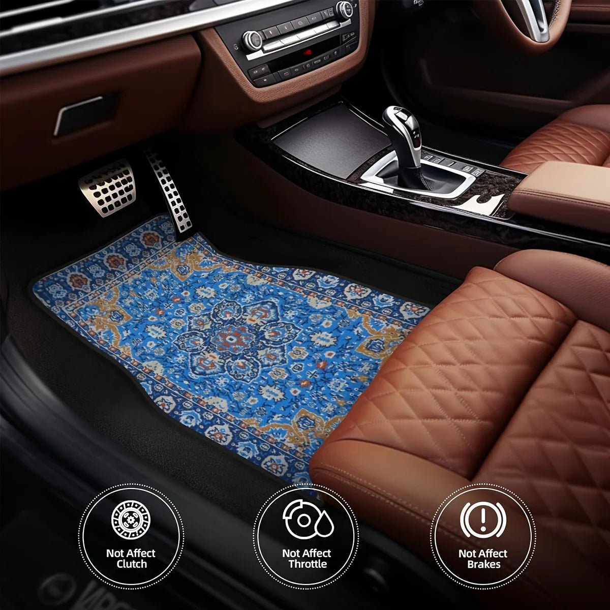Car Floor Mats 4 Pieces Stylish Anti-Smudge Anti-Slip Easy To Clean Universal Suitable for All Vehicles