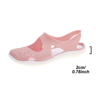 Flat Sandals Ladies 2025 New Casual Fashion Soft Bottom Beach Shoes Plastic Sandal Women Summer Comfortable Espadrilles Hot