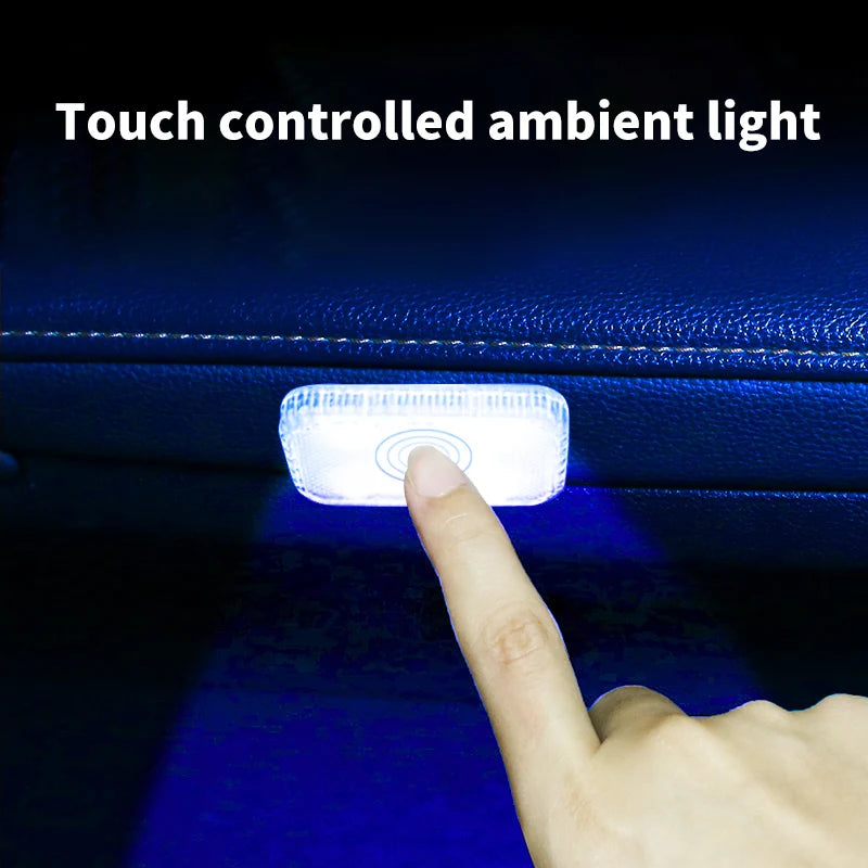 Automotive interior LED wiring free lighting, car reading light, touch sensing, trunk foot atmosphere surround light