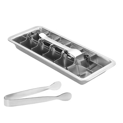 Ice Cube Removable Stainless Steel Ice Tray Maker Ice Cube Mold for Cocktail Coffee Fruit Drink Juice Beer Cocktail Party