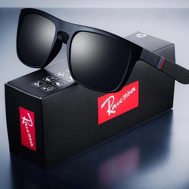Fashion Square Vintage Polarized Sunglasses Men Women Retro 