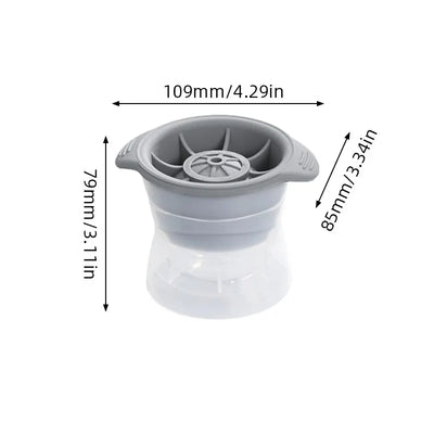 2pcs Bar Whiskey Round Ice Cube Maker Silicone Large Ball Shape Spherical Ice Cube Mould Machine Quick Freezer Kitchen Gadgets