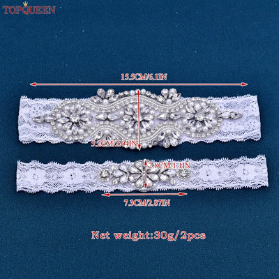 TOPQUEEN Wedding Bridal Garter Belt Bride Sexy liguero podwiazka slubna liga de novia jarretiere mariage bijoux para THS05 ST33