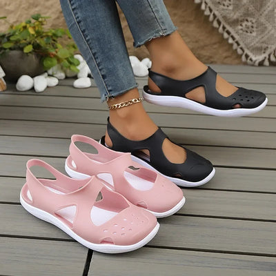 Flat Sandals Ladies 2025 New Casual Fashion Soft Bottom Beach Shoes Plastic Sandal Women Summer Comfortable Espadrilles Hot