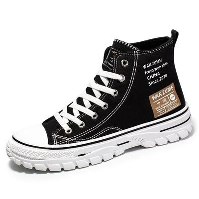 Women Men High Top Sneakers  Fashion Breathable Comfortable Sport Korean Classic Vulcanized Casual Canvas Platform Shoes