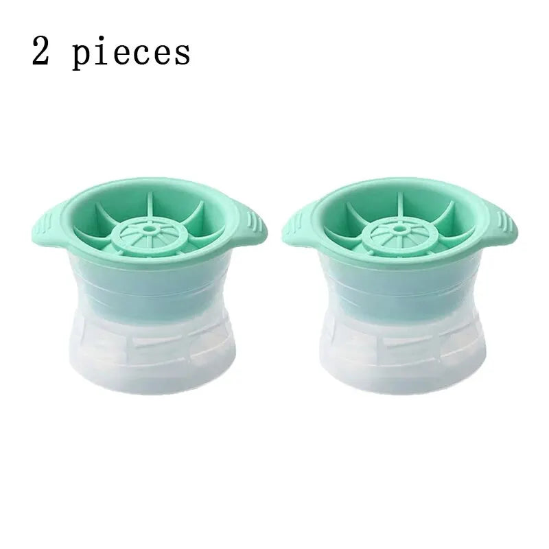 2pcs Bar Whiskey Round Ice Cube Maker Silicone Large Ball Shape Spherical Ice Cube Mould Machine Quick Freezer Kitchen Gadgets