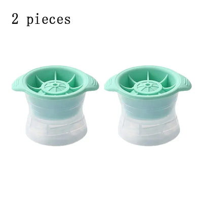 2pcs Bar Whiskey Round Ice Cube Maker Silicone Large Ball Shape Spherical Ice Cube Mould Machine Quick Freezer Kitchen Gadgets