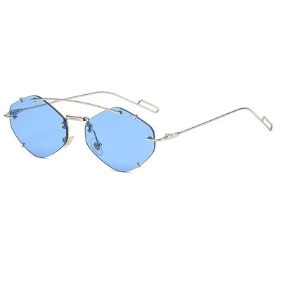 Rimless Square Sunglasses Women Men Retro Sun Glasses Brand Designer Eyewear UV400 Luxury Shades Oculos Female Gafas