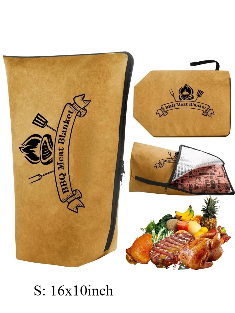 BBQ Blanket for Resting Meat Reusable Smoker Grilling Meat Insulated Resting Bag for Large Brisket/Turkeys Gifts for Men/Father