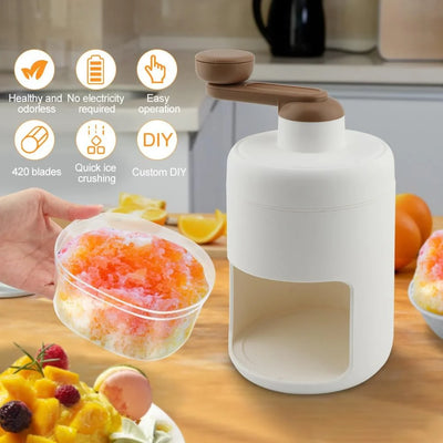 Electric Ice Shaver & Snow Cone Maker - Portable Ice Crusher with Free Ice Tray for Home/Commercial Use