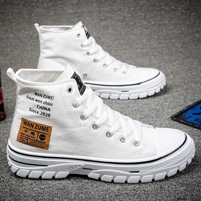 Women Men High Top Sneakers  Fashion Breathable Comfortable Sport Korean Classic Vulcanized Casual Canvas Platform Shoes