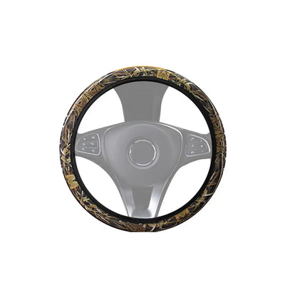 Camouflage Steering Wheel Covers Universal Anti-slip Stretchy D Round Shape 38CM Protective Cover Car Interior Accessories