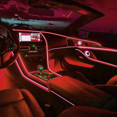 1-5M Car Interior Lights LED Strip Atmosphere Lamp DIY Styling Decorative Light USB EL Wiring Auto Interior Decor Accessories