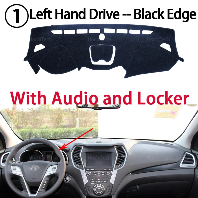 Dashboard Cover Protective Pad For Hyundai Santa Fe 2013-2018 DM IX45 Car Accessories Dash Board Sunshade Anto-UV Carpet