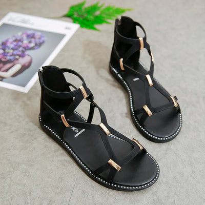 flat sandals women soft-soled comfortable and lightweight soft-soled sandals Women's slip-on shoes zapatos mujer