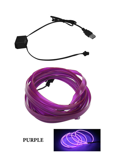 1-5M Car Interior Lights LED Strip Atmosphere Lamp DIY Styling Decorative Light USB EL Wiring Auto Interior Decor Accessories