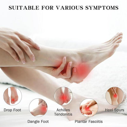 Upgraded Plantar Fasciitis Night Splint, Adjustable Straps Plantar Fasciitis Relief, Supportive Foot Braces with Arch Cushion for Achilles Tendonitis, Foot Drop & Heel Spur Pain Relief Day & Night (Black)