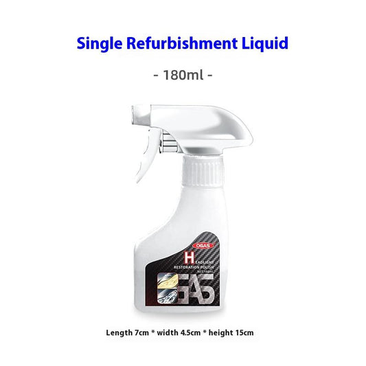 No Polishing,Atomization Cleaning,Car Headlight Renovation Repair Liquid,Car Light Crystal Plating Liquid Yellowing,Detergent Polishing Set, Car Maintenance,Car Beauty,Car Renovation.Sensiohome