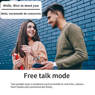 AI Language Translation Earbuds 138 Languages Bluetooth-Compatible 5.3 Translator Earbuds Translator Device for Travel Business