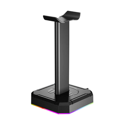 Headphone Holder RGB Backlight Head Mounted Headphone Stand Rack Space Saving Desktop Organizer Vertical Bracket Hanger