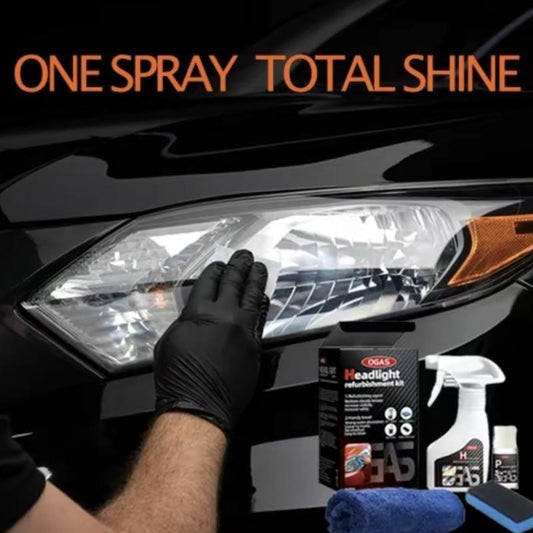 No Polishing,Atomization Cleaning,Car Headlight Renovation Repair Liquid,Car Light Crystal Plating Liquid Yellowing,Detergent Polishing Set, Car Maintenance,Car Beauty,Car Renovation.Sensiohome