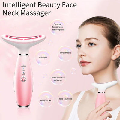 Pink Face and Neck Beauty Instrument Massager