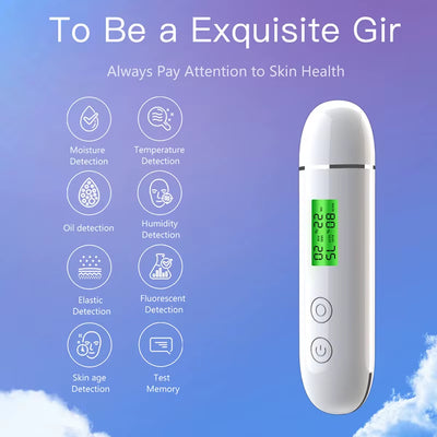 Skin Water Cheek Elastic Skin Age Test Meter Face Skin Moisture&Oil Content Skin Analyzer Fluorescent Agent Detector Skin Tester