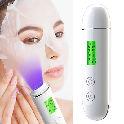 Skin Water Cheek Elastic Skin Age Test Meter Face Skin Moisture&Oil Content Skin Analyzer Fluorescent Agent Detector Skin Tester