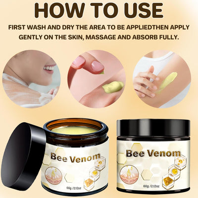 2Pcs Powerful All-Body Skin 𝐓𝐫𝐞𝐚𝐭𝐦𝐞𝐧𝐭 Cream, Advanced Bee Venom Skin 𝐓𝐫𝐞𝐚𝐭𝐦𝐞𝐧𝐭 Cream, Bee Venom Skin 𝐓𝐡𝐞𝐫𝐚𝐩𝐲 Cream, Natural Anti-Wrinkle Repair Cream for All Skin Types